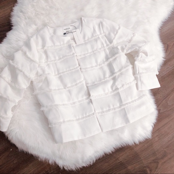 White Fringe Jacket — NWT - Picture 4 of 7